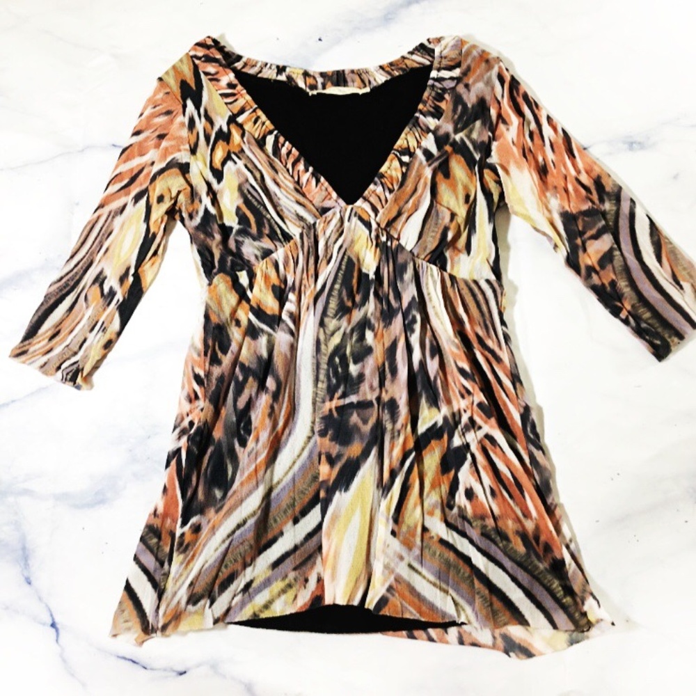 Anthropologie Weston Wear Abstract Layered Blouse